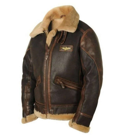 Veste en cuir homme style rétro