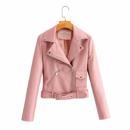 Mia - Veste en cuir de luxe pour femme élégante noire