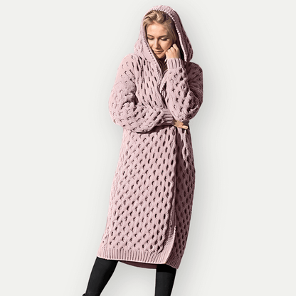 Veste d'hiver pour femme à manches longues et à capuche