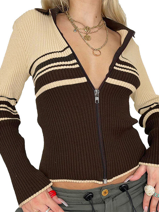 Stylischer Cardigan Patchwork Vintage Look - IdealeKleiden