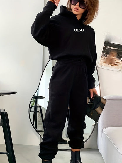 Ensemble de survêtement pour femme : sweat à capuche et pantalon de jogging