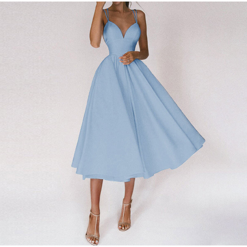 Robe élégante femme Col en V moderne