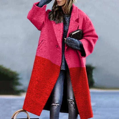 Manteau long femme style automne chaud