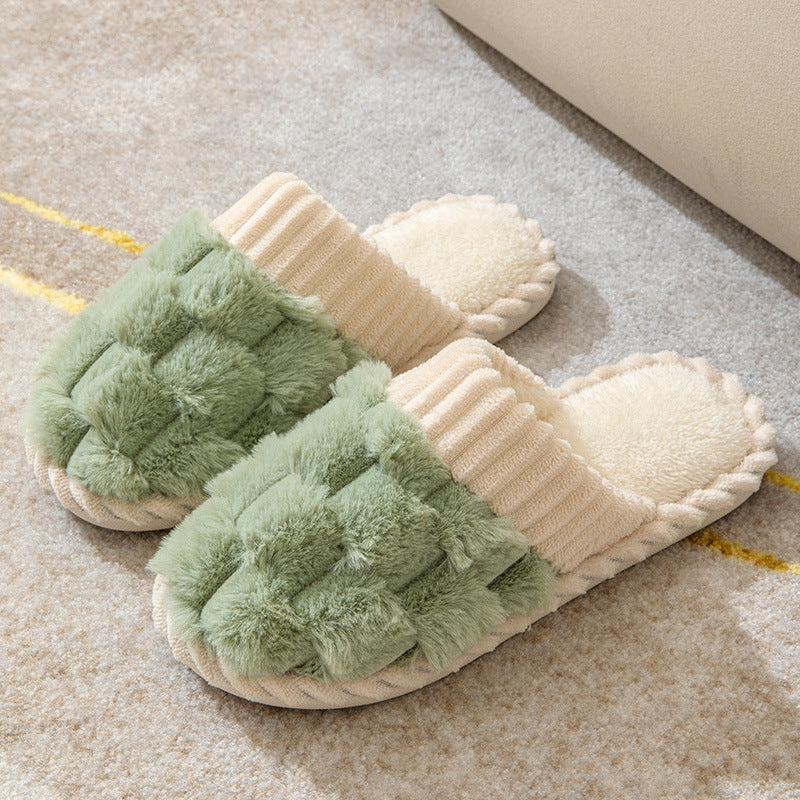 Chaussons confortables pour femmes, semelle intérieure en fourrure