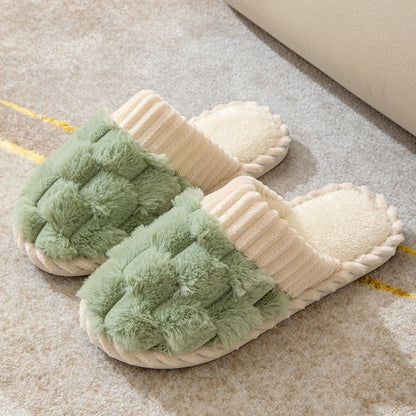 Chaussons confortables pour femmes, semelle intérieure en fourrure
