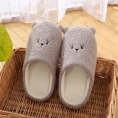 Chaussons en peluche douce en forme d'animaux