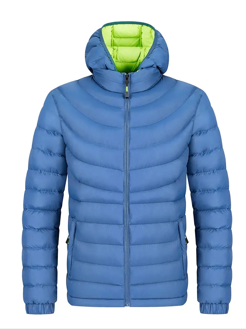 Veste d'hiver homme chaude doublée avec col montant