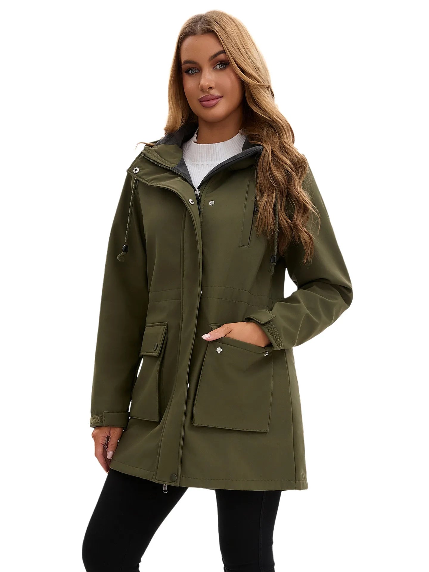 Veste softshell imperméable à capuche pour femme