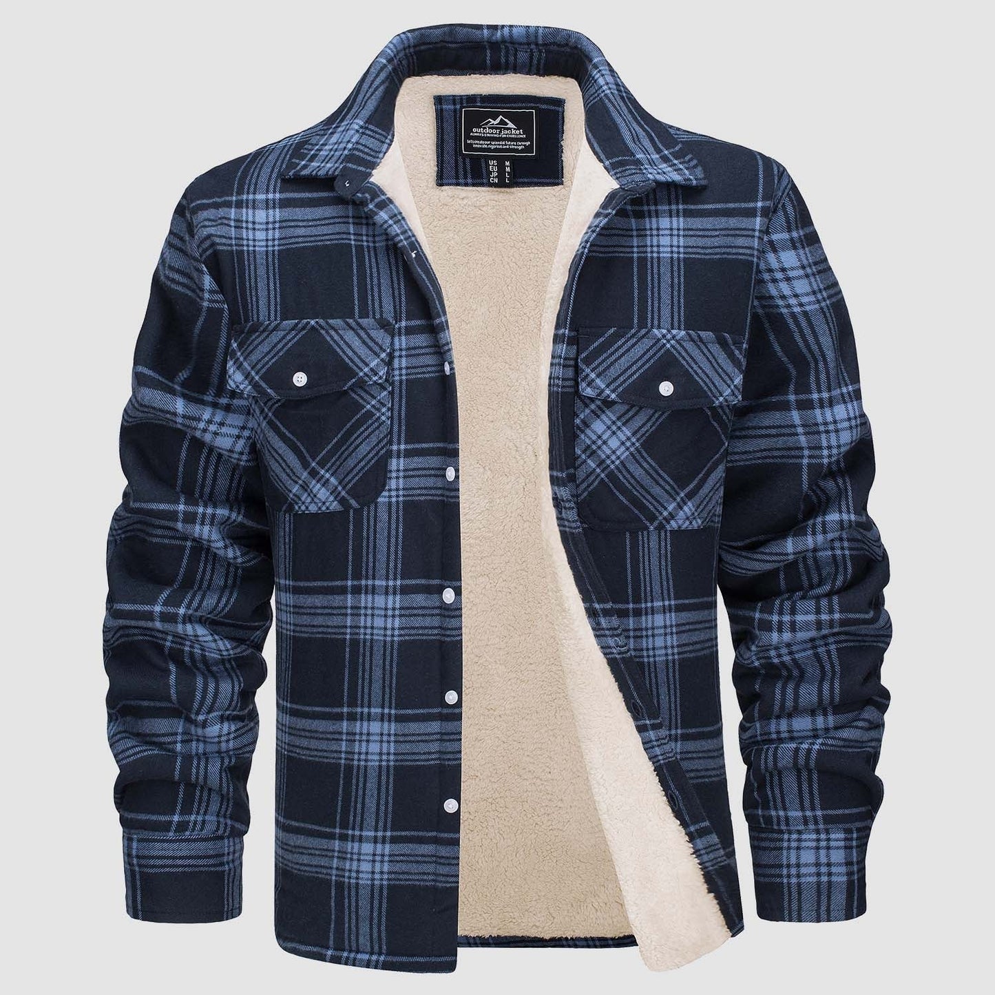 Veste à carreaux doublée pour femme