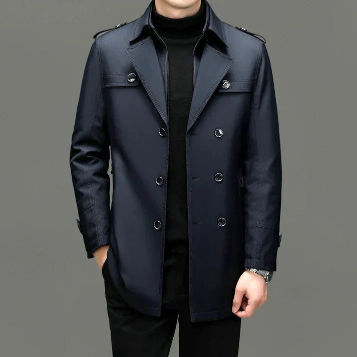Trench-coat long élégant pour hommes