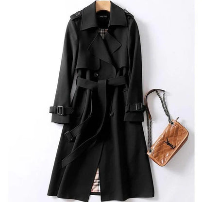 Trench-coat classique uni pour femme Haba