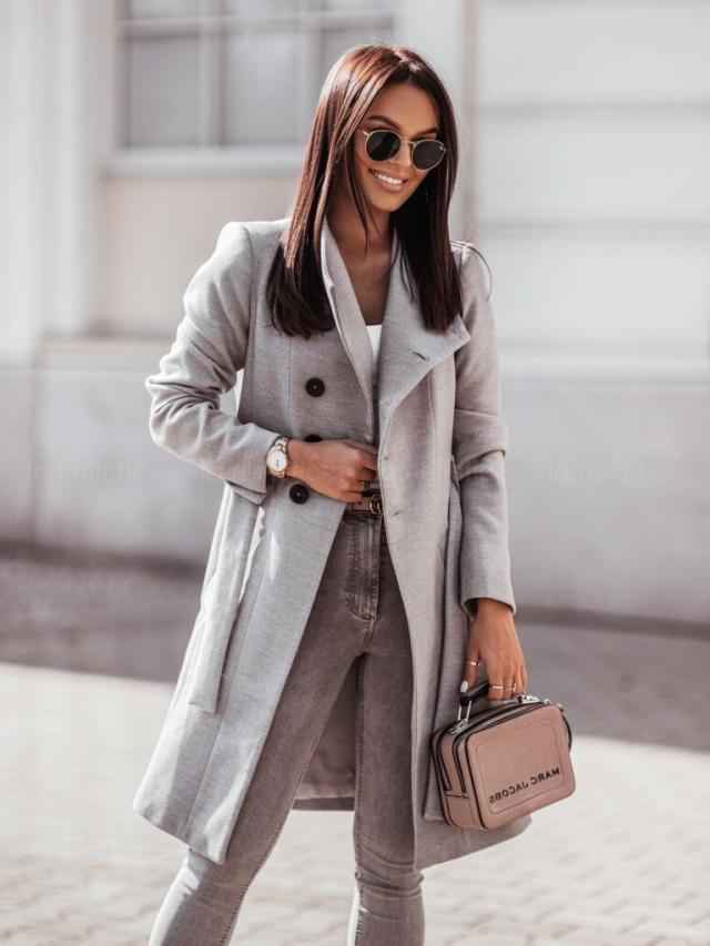Trench-coat croisé femme élégant