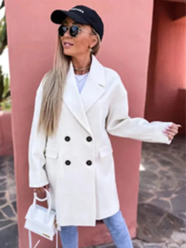 Parka d'hiver élégant pour femme à double boutonnage