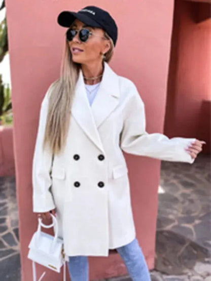 Parka d'hiver élégant pour femme à double boutonnage