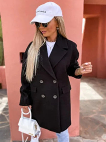 Parka d'hiver élégant pour femme à double boutonnage