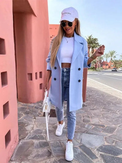 Parka d'hiver élégant pour femme à double boutonnage