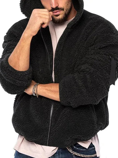 Veste d'hiver homme double capuche chaude et isolée