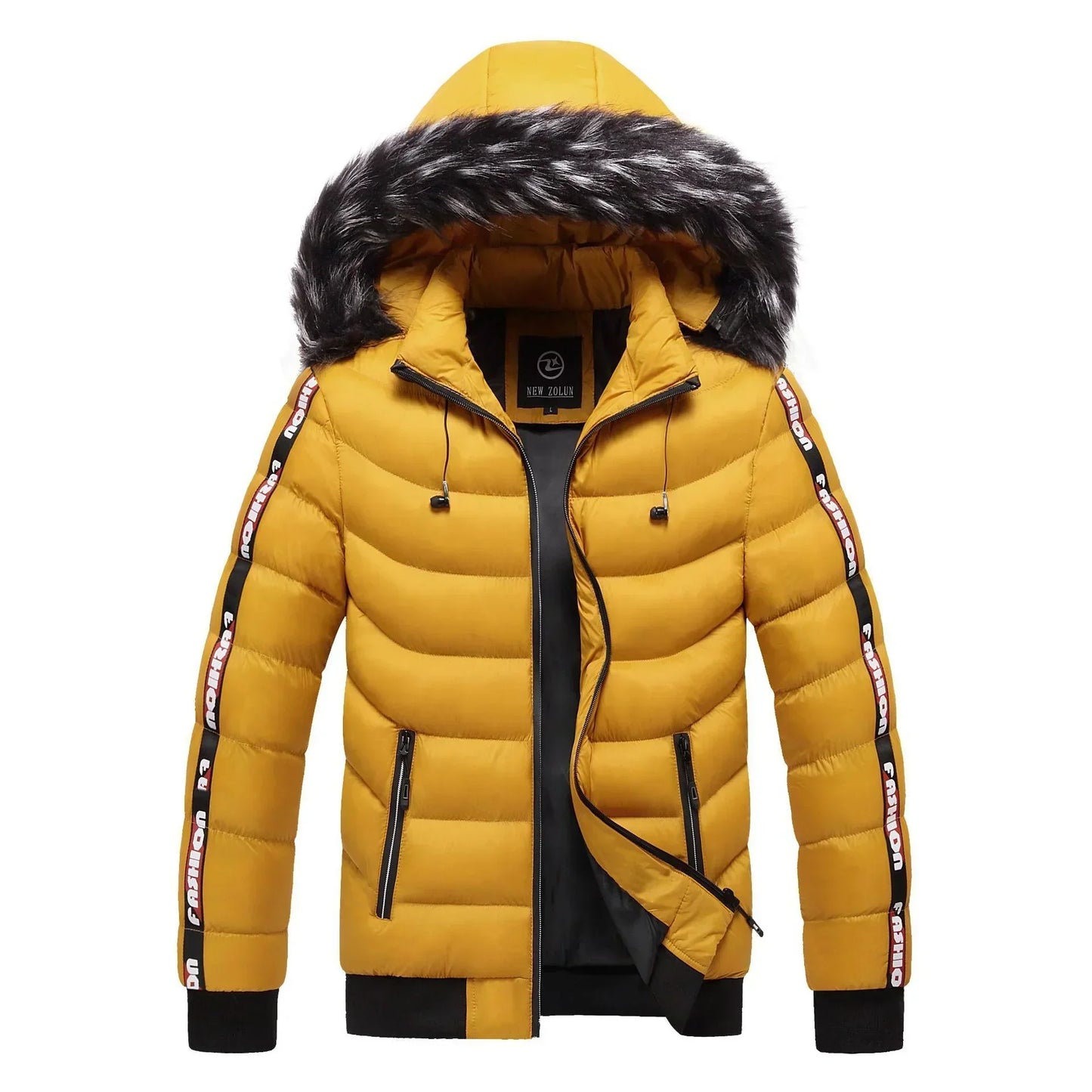 Robe d'hiver femme à capuche en fourrure