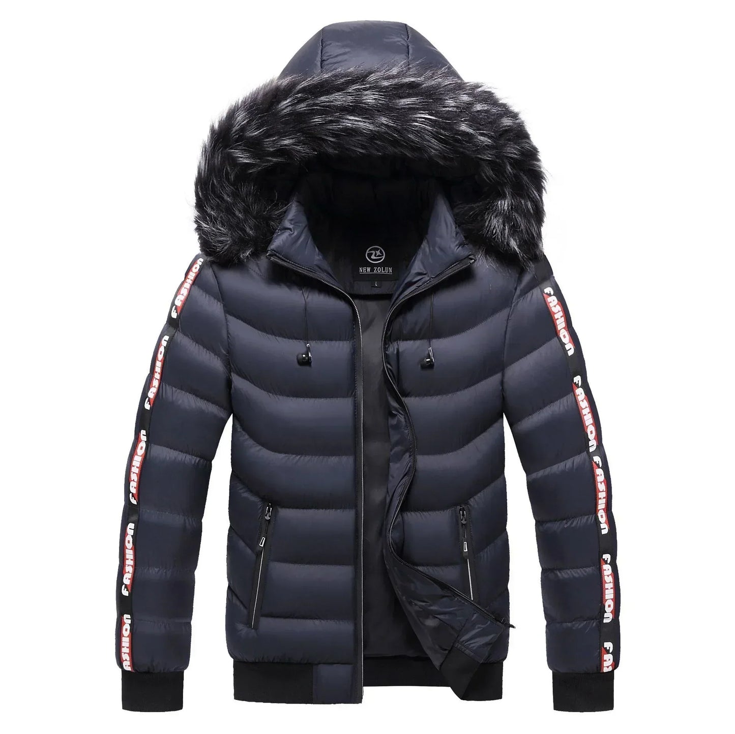 Robe d'hiver femme à capuche en fourrure