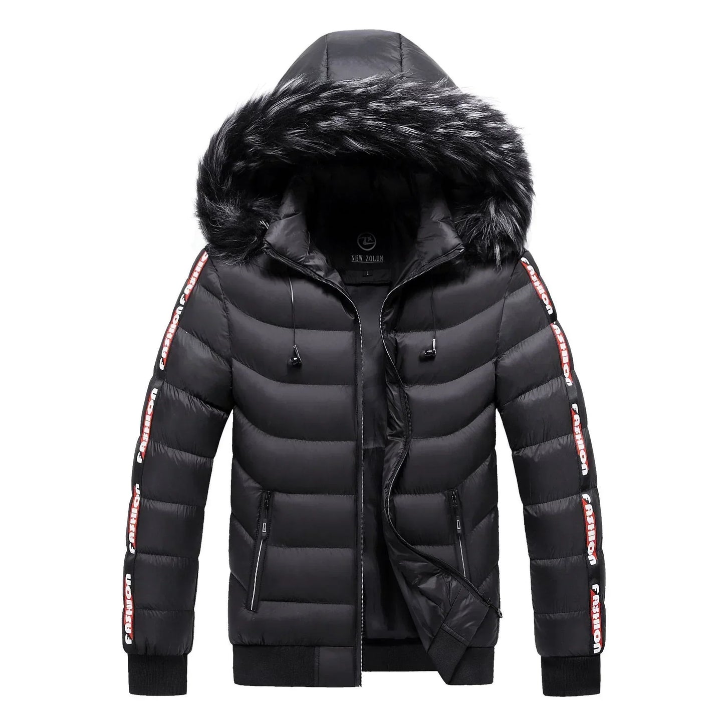 Robe d'hiver femme à capuche en fourrure