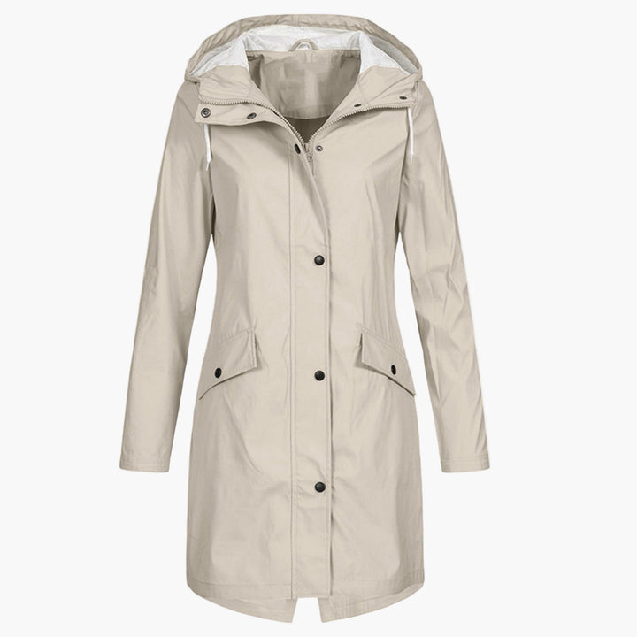 Imperméable Long Femme Veste à Capuche Imperméable