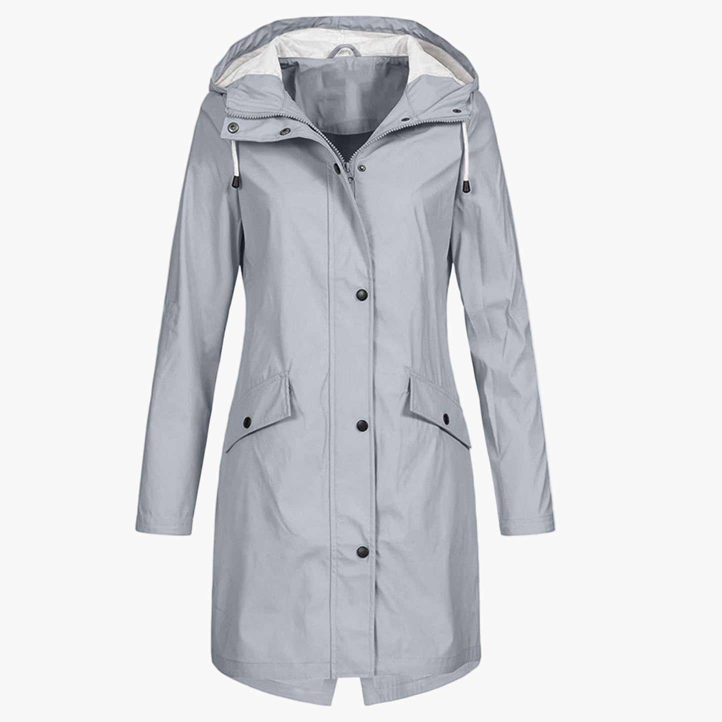 Imperméable Long Femme Veste à Capuche Imperméable