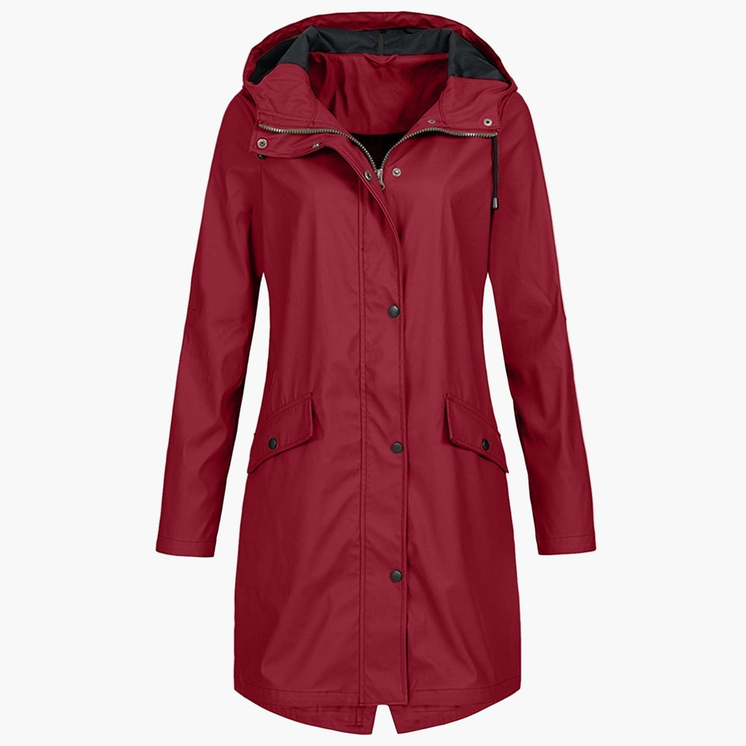 Imperméable Long Femme Veste à Capuche Imperméable