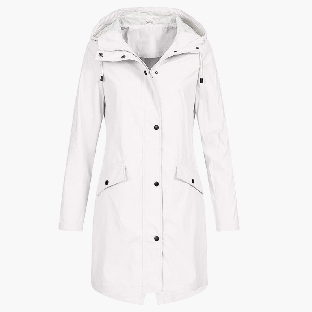 Imperméable Long Femme Veste à Capuche Imperméable
