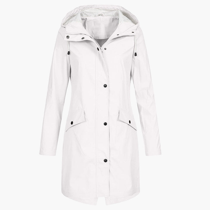 Imperméable Long Femme Veste à Capuche Imperméable