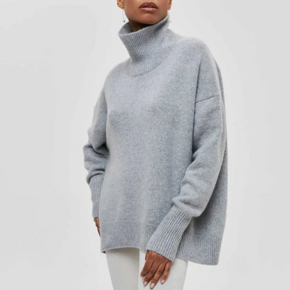 Pull-overs d'hiver doux et amples à col roulé