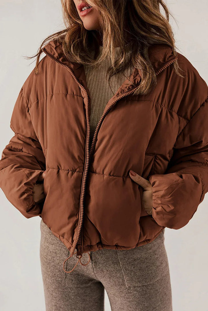 Stylische Damenjacke Mit Reißverschluss - IdealeKleiden
