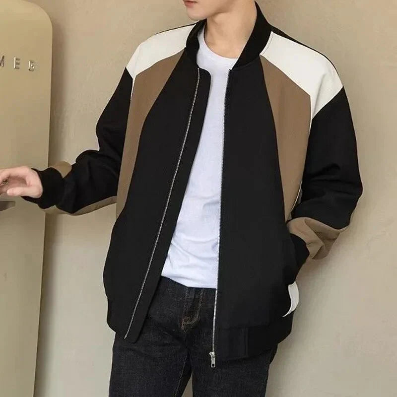 Stylische Herren Baseballjacke Modern Design - IdealeKleiden