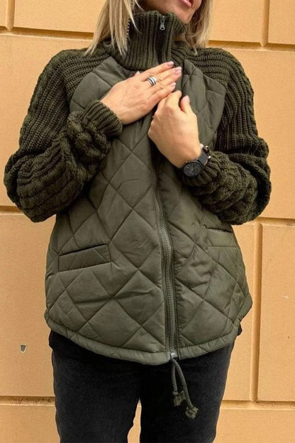 Veste d'automne femme moderne fermeture éclair