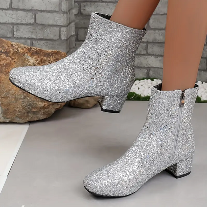 Chaussures femme bottes synthétiques talon moyen