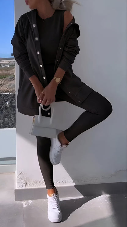 Sweat à capuche Cardigan Confortable