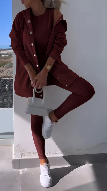 Sweat à capuche Cardigan Confortable