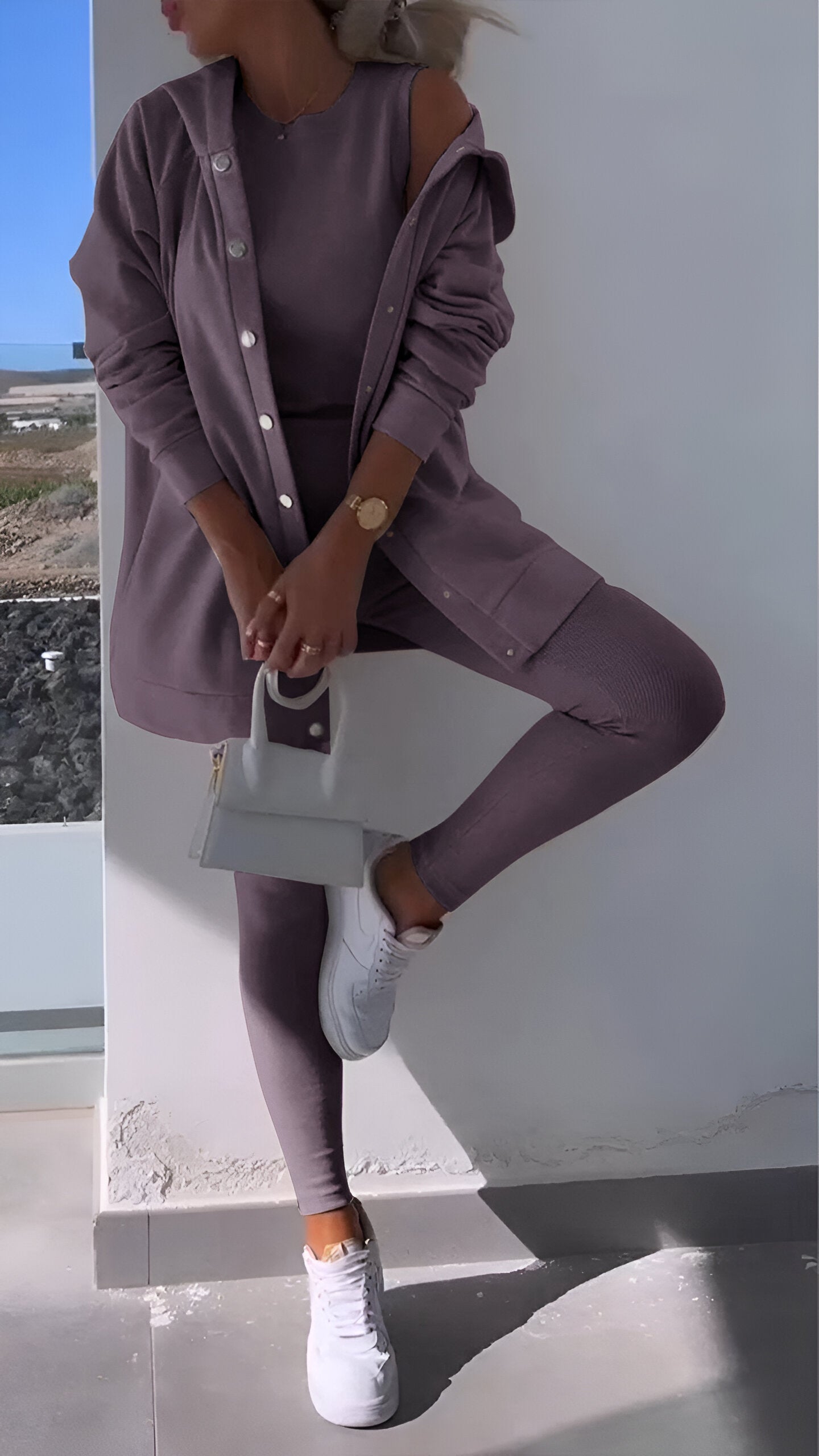 Sweat à capuche Cardigan Confortable