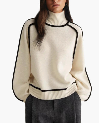 Grand pull col roulé Oversize Chaud