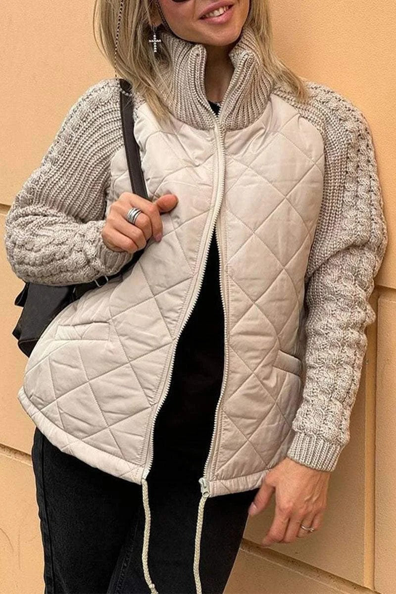 Veste d'automne femme moderne fermeture éclair
