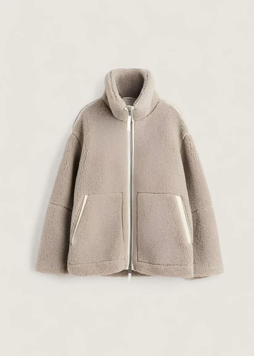 Veste polaire douce crème beige