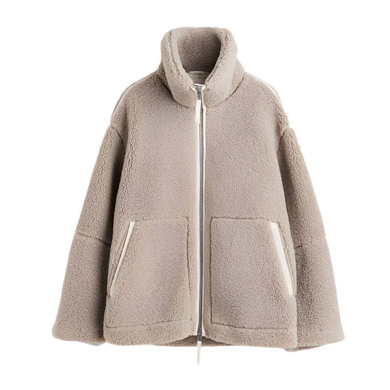 Veste polaire douce pour femme Veste Teddy chaude