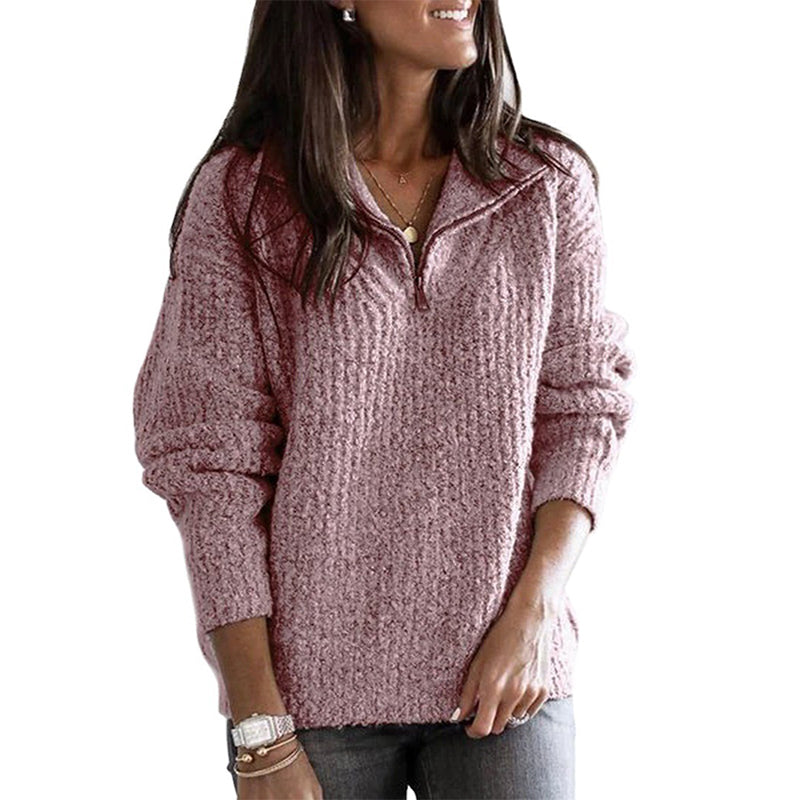 Pull-over femme en tricot doux pour l'automne