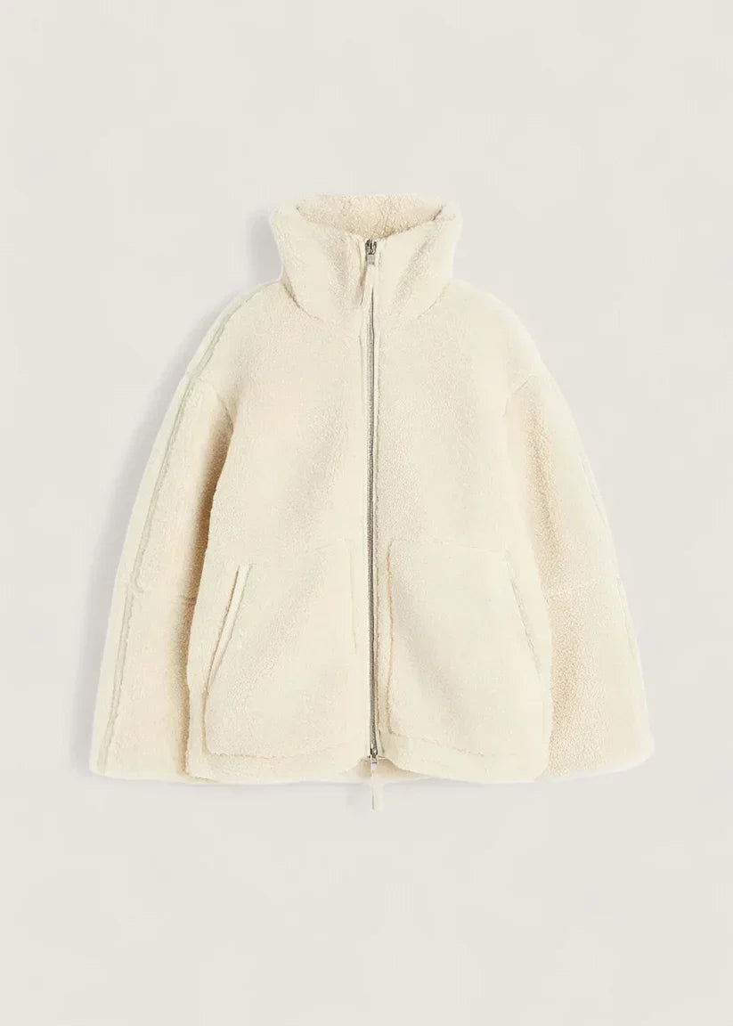 Veste polaire douce crème beige