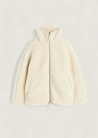 Veste polaire douce crème beige