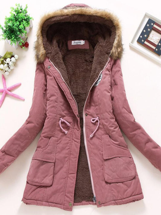 Winter Parka Jacke Warm Pelzkapuze - IdealeKleiden