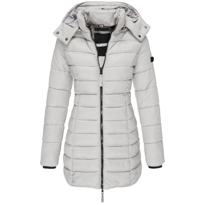 Parka en duvet chaud pour femme avec capuche pour l'hiver