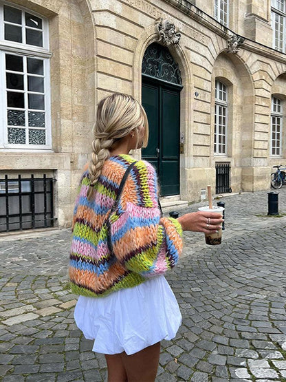 Pulls en maille colorés pour femmes