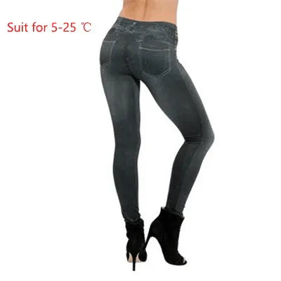 Legging stretch aspect jean femme