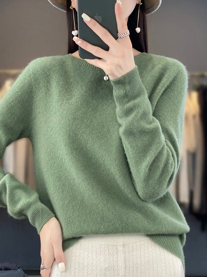 Damen Strickpullover Elegance Langarm - IdealeKleiden