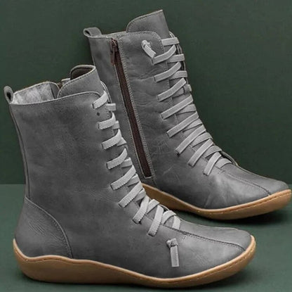 Bottes d'hiver robustes en cuir véritable